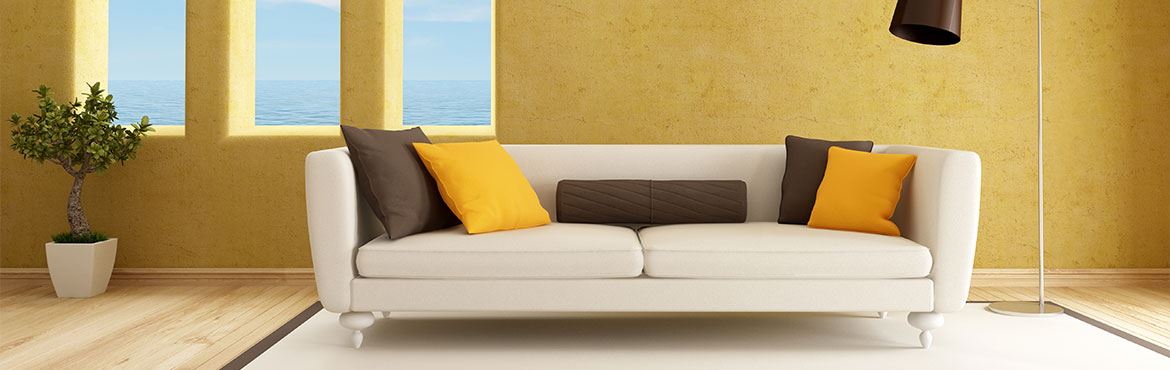 White sofa banner